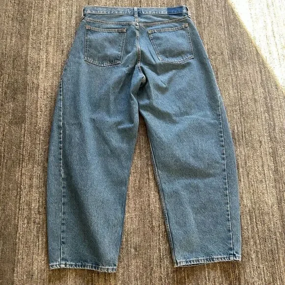 Abercrombie and Fitch Curve Love Mid Rise Barrel Jean,  30 Long - Picture 5 of 10